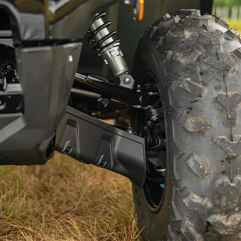 Wide front driveshaft guards