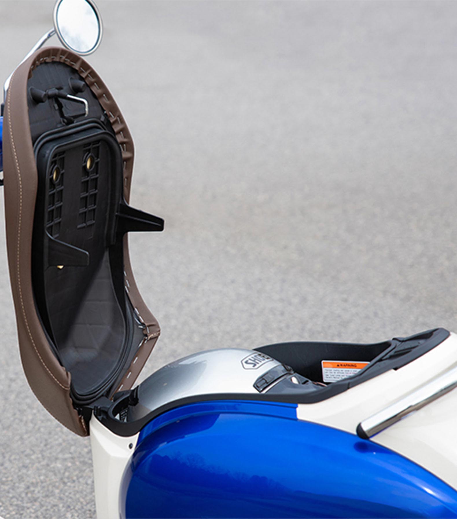22-liter underseat storage