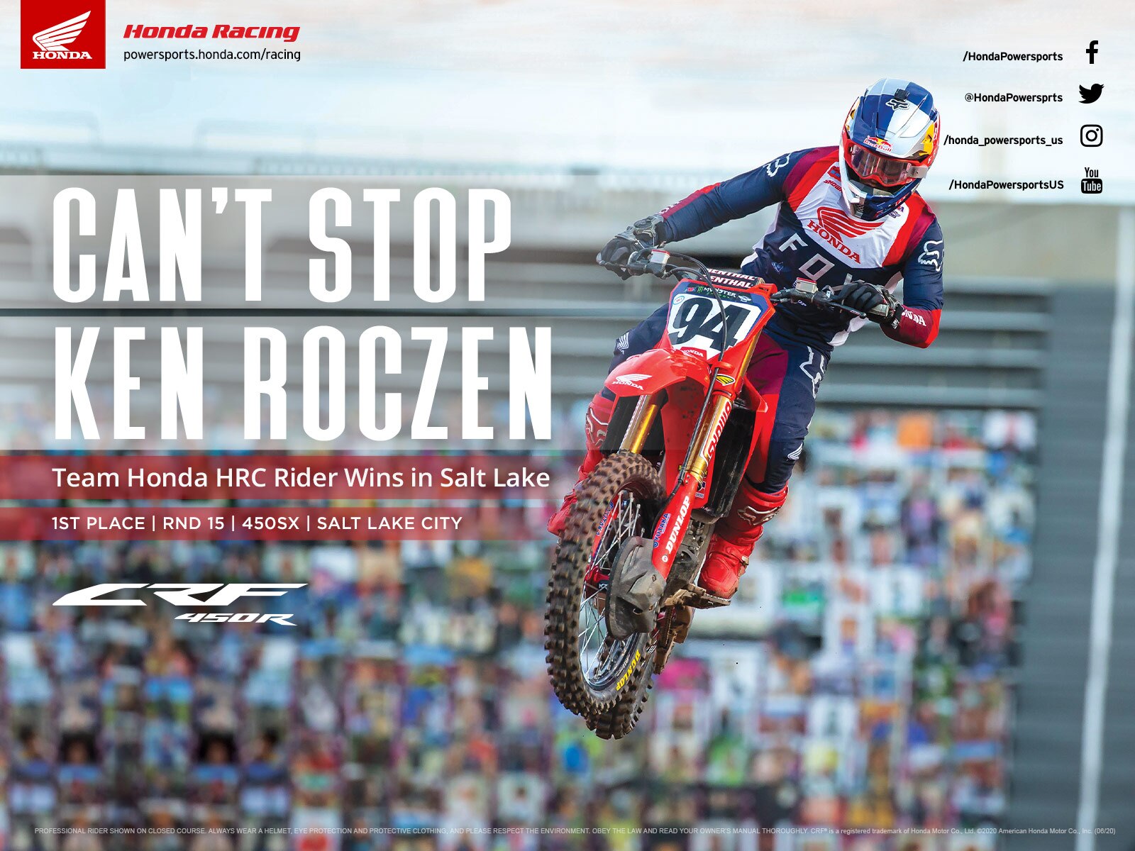Ken Roczen Wins in Salt Lake