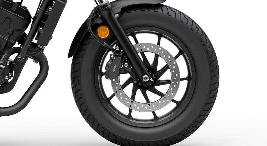 Front and rear disc brakes