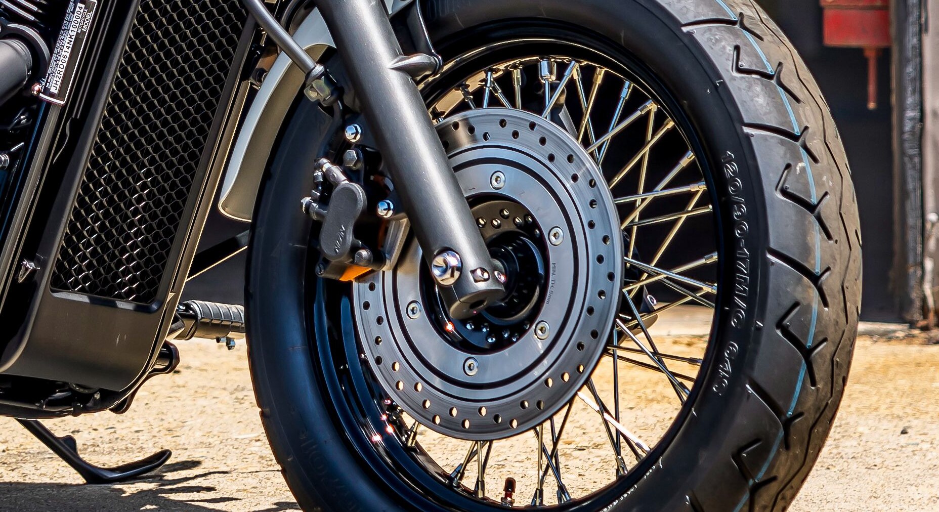 Front and rear disc brakes