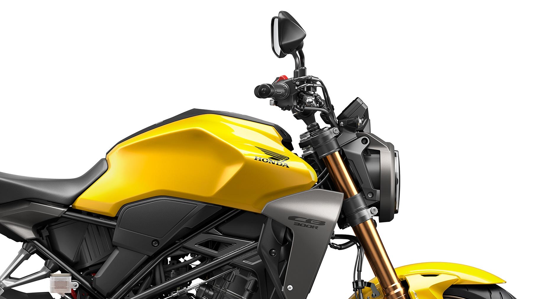 Tapered rubber-mounted aluminum handlebar