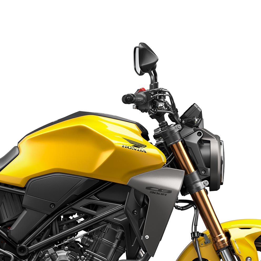 Tapered rubber-mounted aluminum handlebar