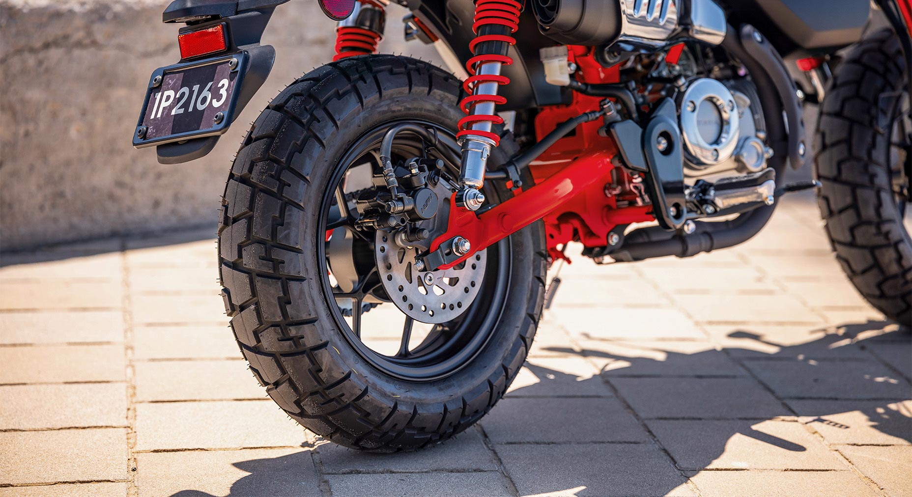 Twin rear shocks
