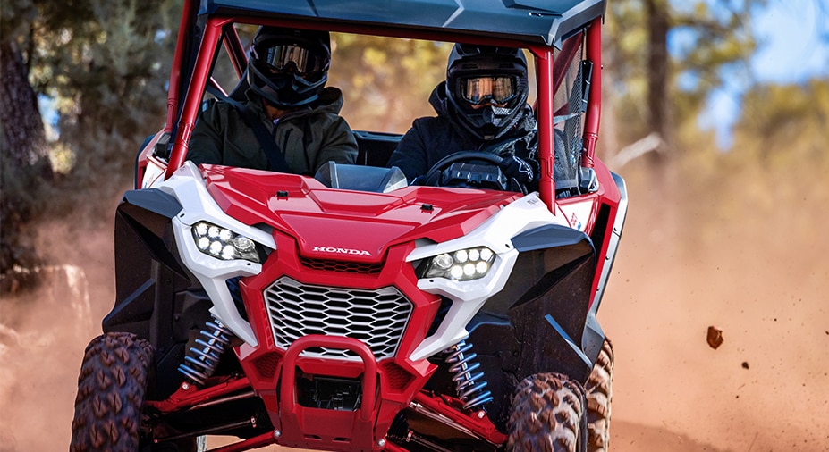 Twin-level front passenger footrests